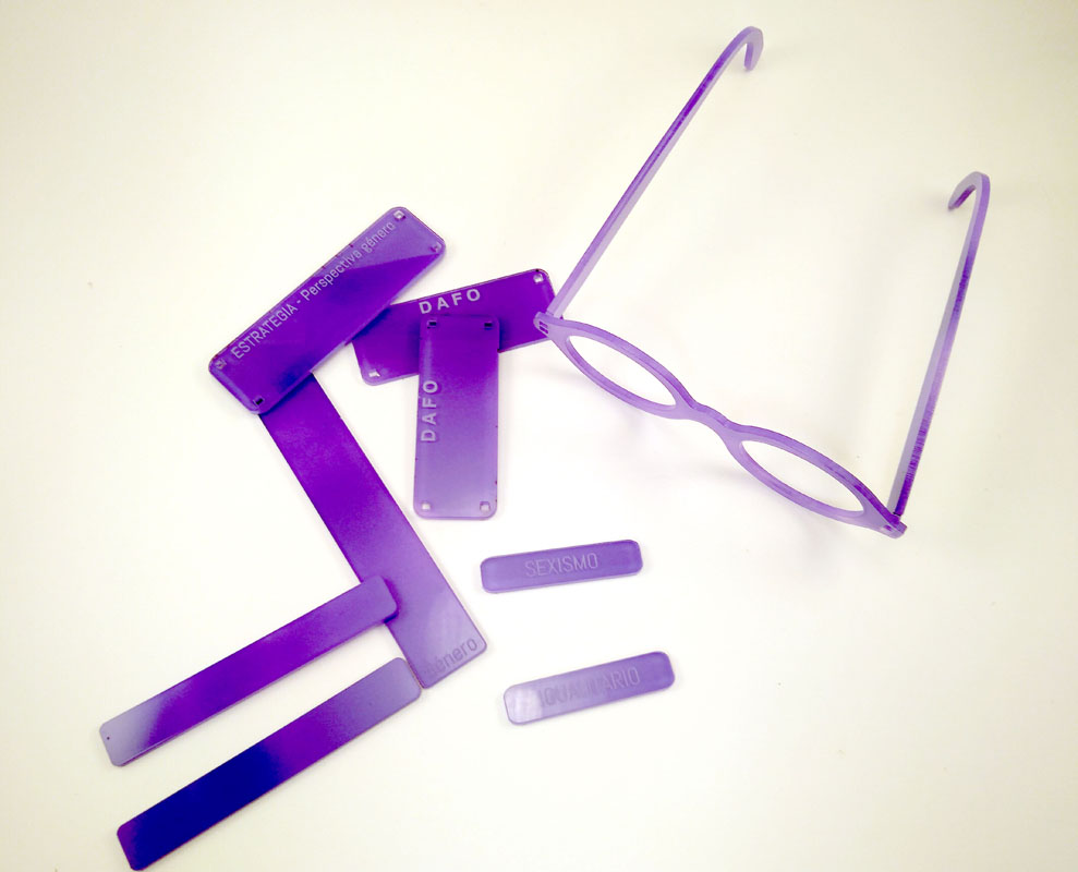 Material para la aplicación de la técnica "Gafas Violeta"